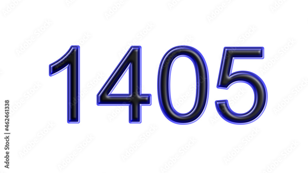 blue 1405 number 3d effect white background blue 1405 number 3d effect white background