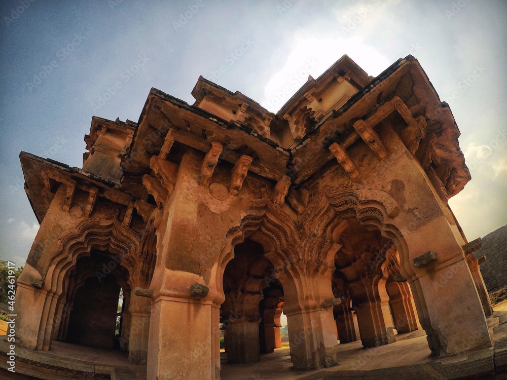 Naklejka premium View of the Lotus Mahal located in Hampi, India