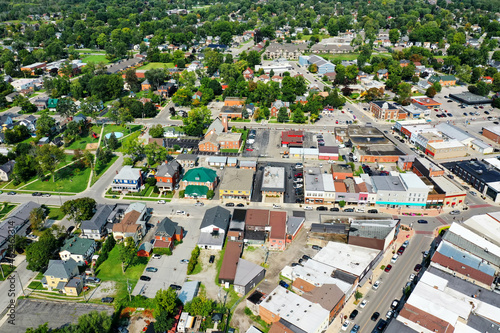 Aerial view of Dunnville, Ontario, Canada on a beautiful day