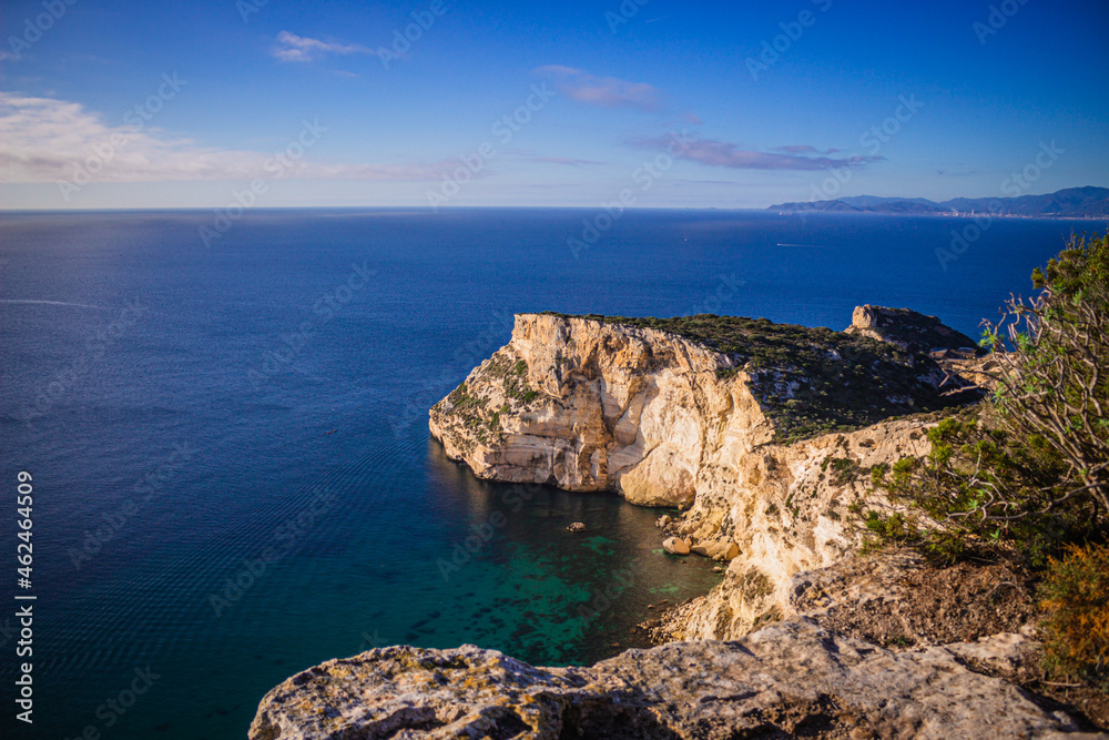Cliffs of the Sardinia island in Mediterranean sea Cliffs of the Sardinia island in Mediterranean sea