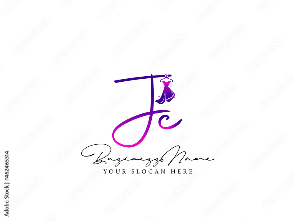 Letter JC Logo, Creative jc j c Fashion Clothing Brand, Apparel Logo