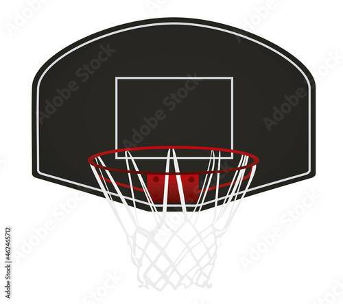 Black basketball basket. vector illustration