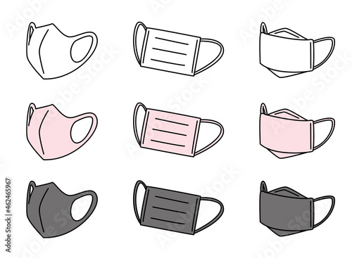 3種類3色のマスクセット