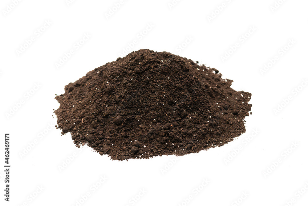 Black land for plant isolated on white background. Black land for plant isolated on white background.