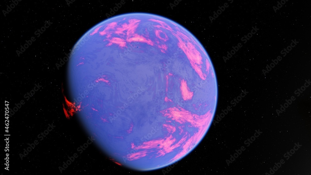 Fototapeta premium Abstract planets and space background 3d illustration