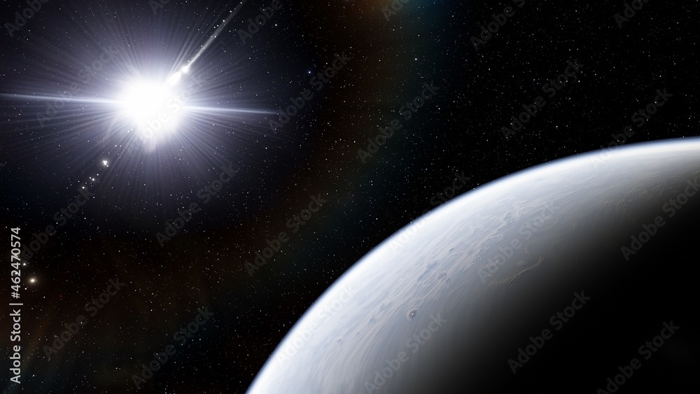 Abstract planets and space background 3d illustration Abstract planets and space background 3d illustration