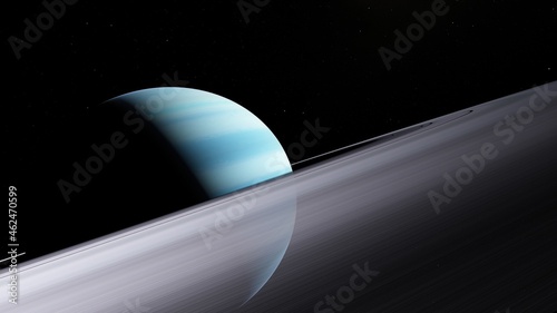 Abstract planets and space background 3d illustration