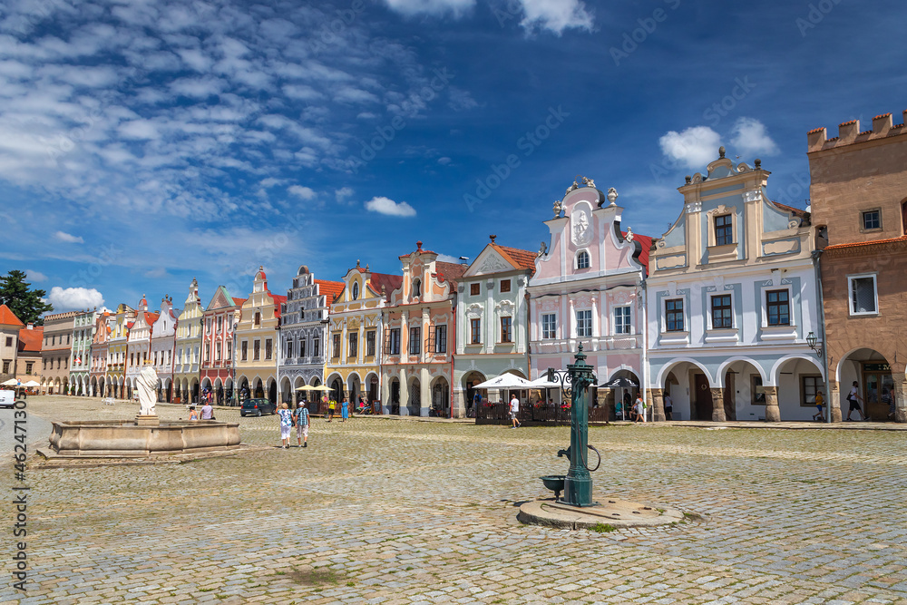 Telc main square - Zacharias of Hradec Square in Telc, Czech republic