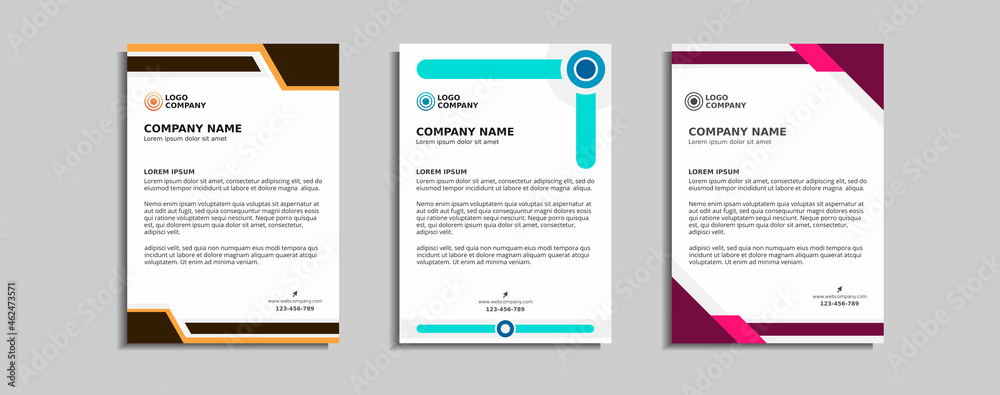 modern corporate letterhead template design
