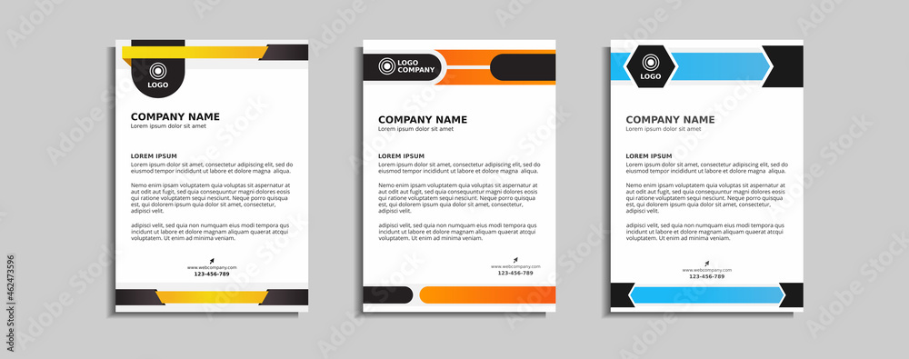 modern corporate letterhead template design