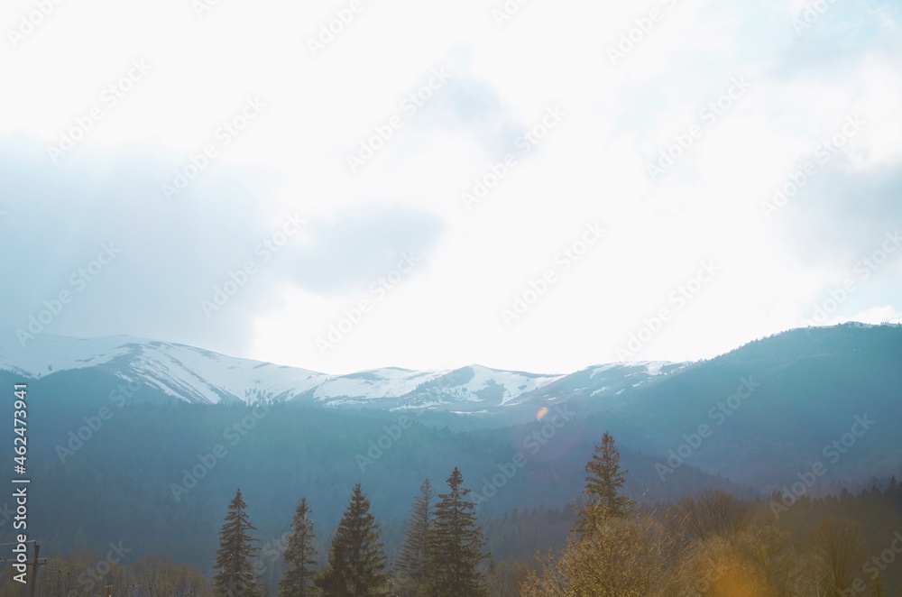 Obraz premium mountains in the fog