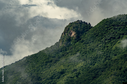 Cayaguanca Crag in the mountains of the north of Chalatenango, El Salvador, near the border with Honduras, Central America