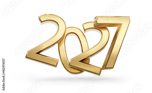 2027 symbol bold golden let...