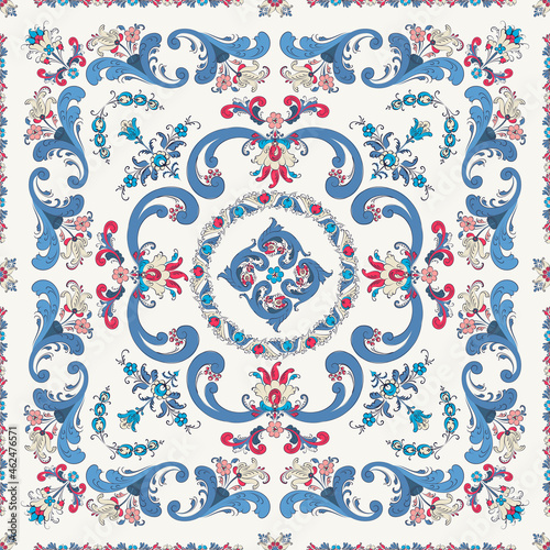 Rosemaling vector pattern 17