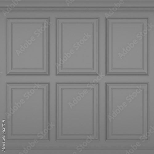 classic gray wall ,3d render