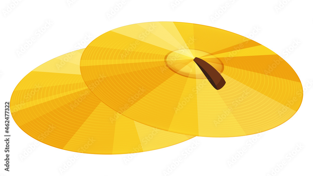 Obraz premium シンバルのイラスト_置いた_2枚