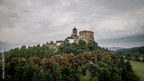 Aerial view of the castle in Stara Lubovna  Slovakia