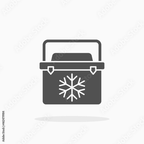 Iced Box icon. Glyph or Solid style. Vector illustration. Enjoy this icon for your project.