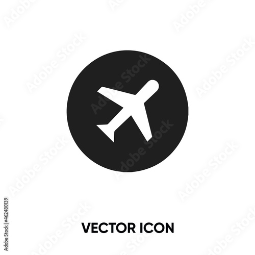 Plane vector icon. Modern, simple flat vector illustration for website or mobile app.Airplane symbol, logo illustration. Pixel perfect vector graphics	