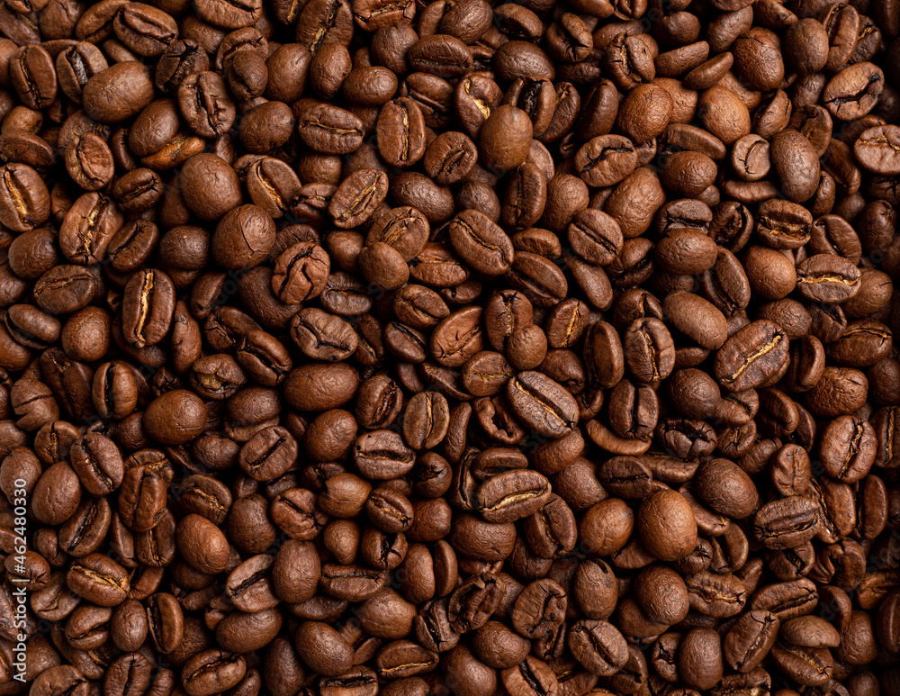 Fototapeta premium roasted coffee beans, can be used as a background