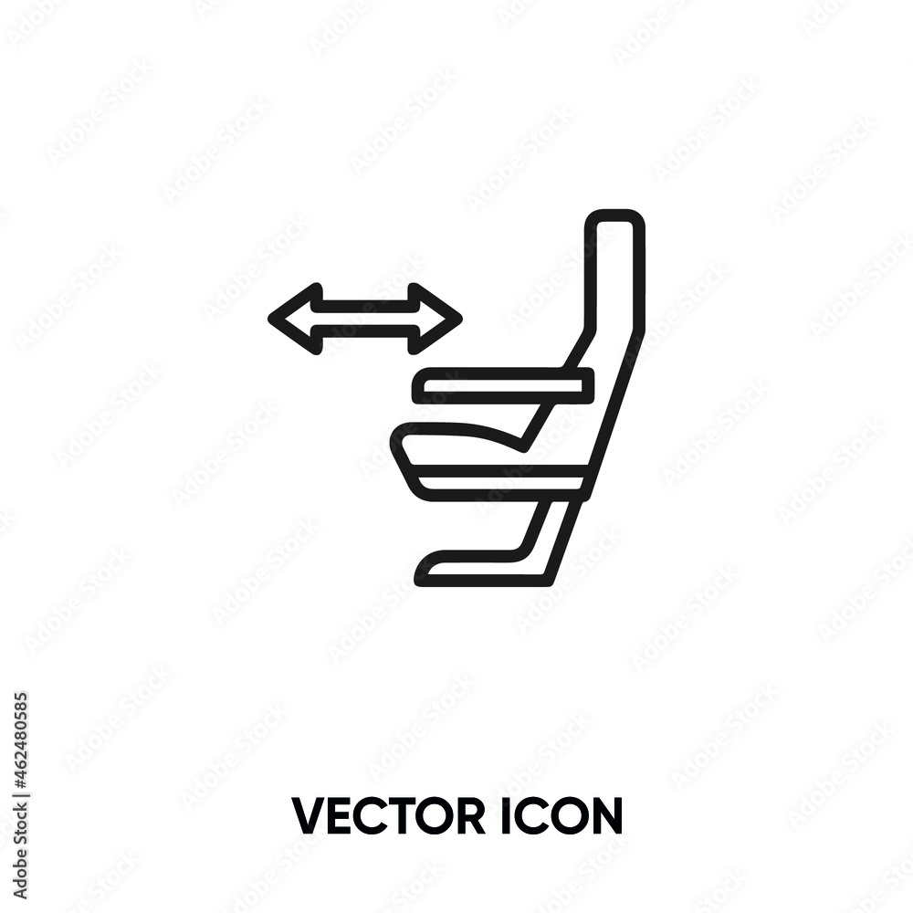 Plane seat vector icon. Modern, simple flat vector illustration for website or mobile app.Move seat symbol, logo illustration. Pixel perfect vector graphics Plane seat vector icon. Modern, simple flat vector illustration for website or mobile app.Move seat symbol, logo illustration. Pixel perfect vector graphics