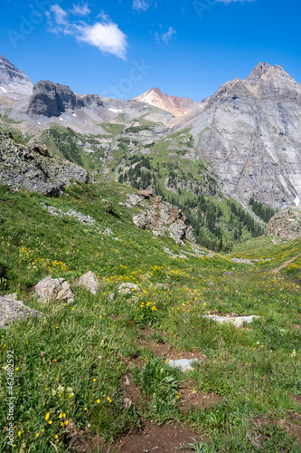 Alpine scenery along the Blue Lakes Trail in the San Juan Mountains of Colorado