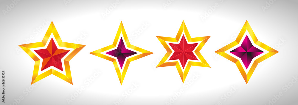 Shiny Gold Star. Christmas Illustration for design on white background Shiny Gold Star. Christmas Illustration for design on white background