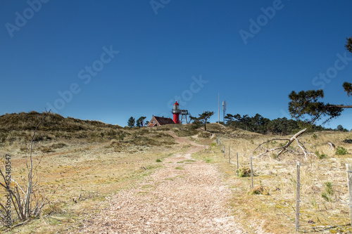 Lighthouse of Vlieland on the dunes in the Netherlands