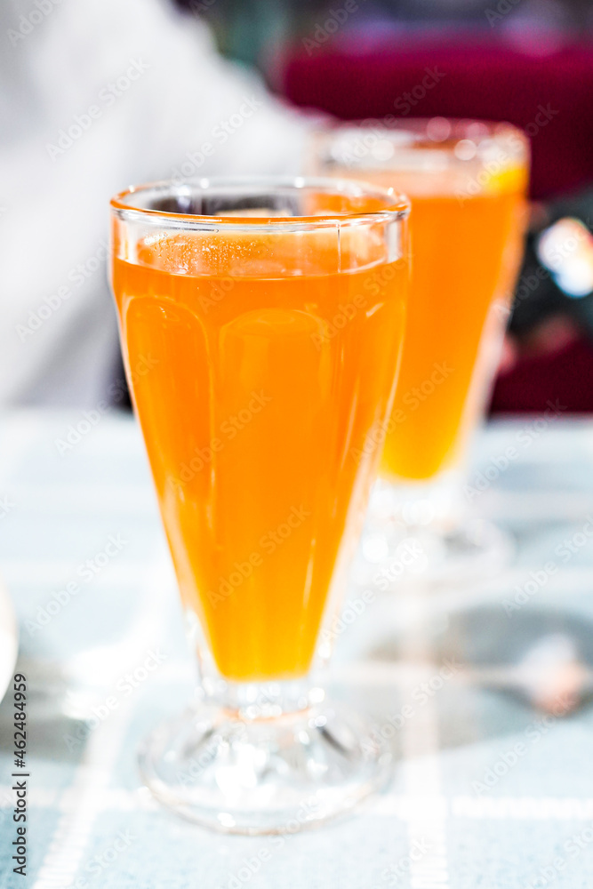 Transparent glass honey drink kvass Transparent glass honey drink kvass