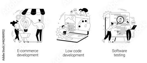 Application software abstract concept vector illustrations.