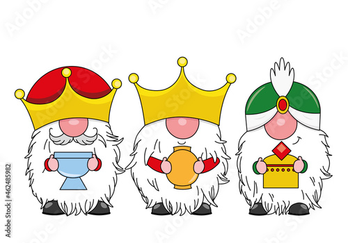 The three kings of orient. Isolated vector
