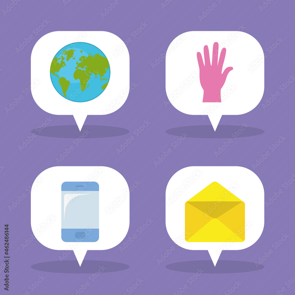 speech bubbles with symbols speech bubbles with symbols