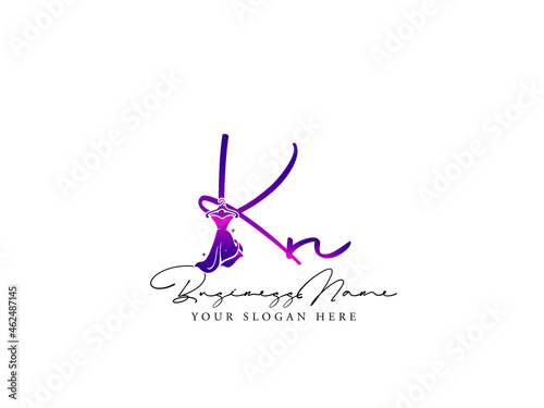 Letter KN Logo, Creative kn k n Fashion Clothing Brand, Apparel Logo For Luxury Fashion Shop