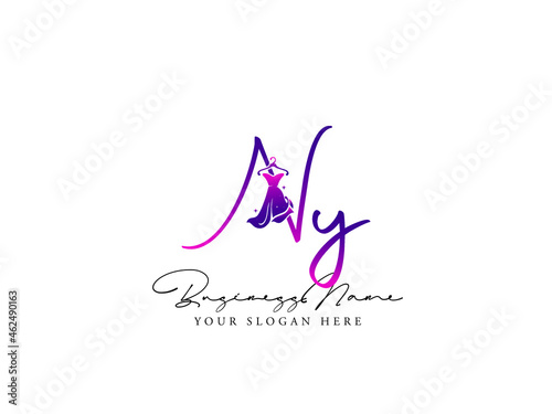 Letter NY Logo, Fashion ny n y Monogram Initial Based Vector Icon For Clothing, Apparel Fashion Shop