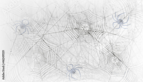 Light background with spiderweb for Halloween.