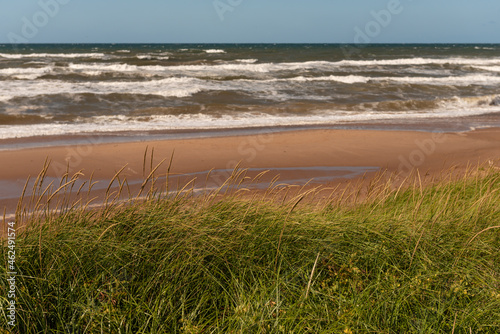 Popular Inverness Beach along the coast of Cape Breton Island in Nova Scotia  Canada