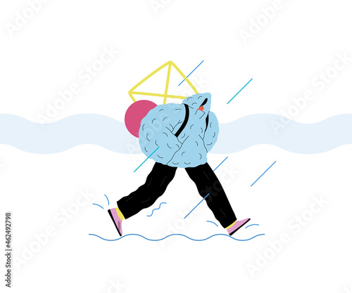 Startup illustration. Concept of building new business
