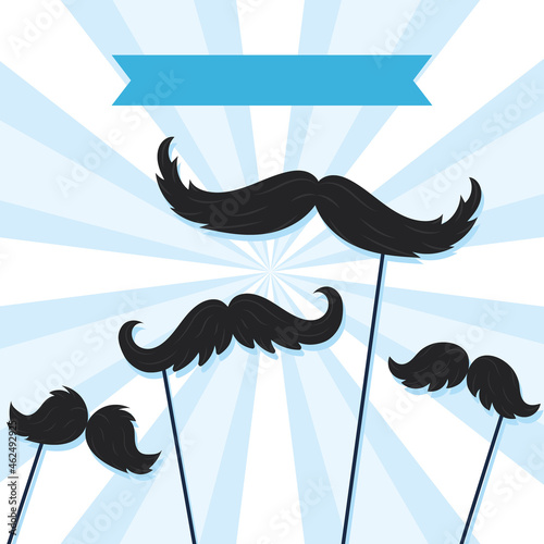 moustaches props illustration