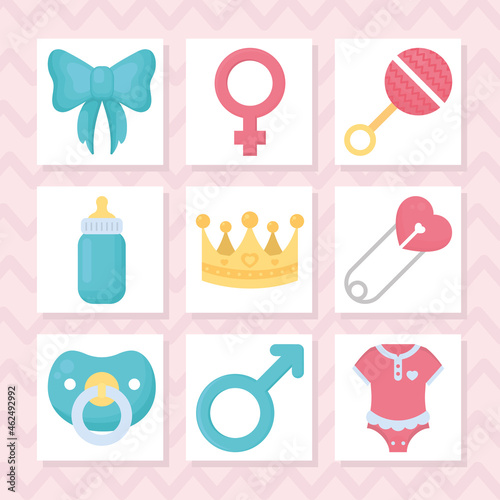 gender reveal icon collection