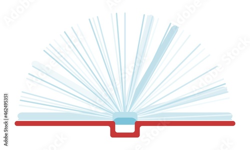 open book with white sheets. illustration flat new