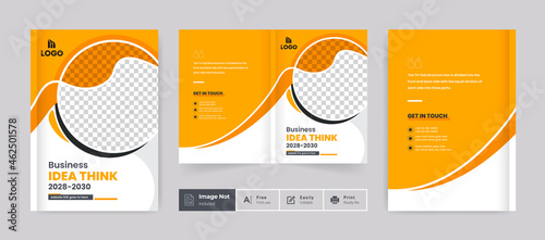 business brochure design cover template yellow color creative modern bi fold brochure corporate presentation abstract theme use for multipurpose editable text and fully vector cc file for update 