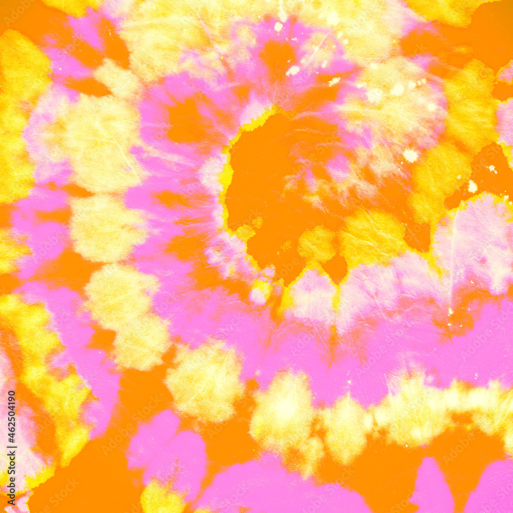 Swirl Cool Dress. Artistic Background. Color Roll. Abstract Dye. Hippie Spiral Patterns. Yellow Batik Print. Tie-Dye Art Kaleidoscope. Watercolor Ink Texture. Orange Circle Abstract Dye.
