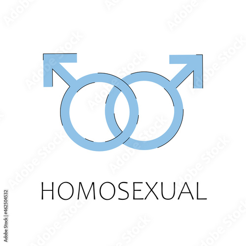 Homosexual vector sign. Icon of sexual orientation.
