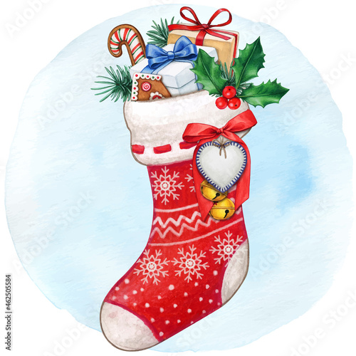 christmas sock with gifts