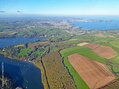 Aerial view of the River Dart and Torbay , Devon 