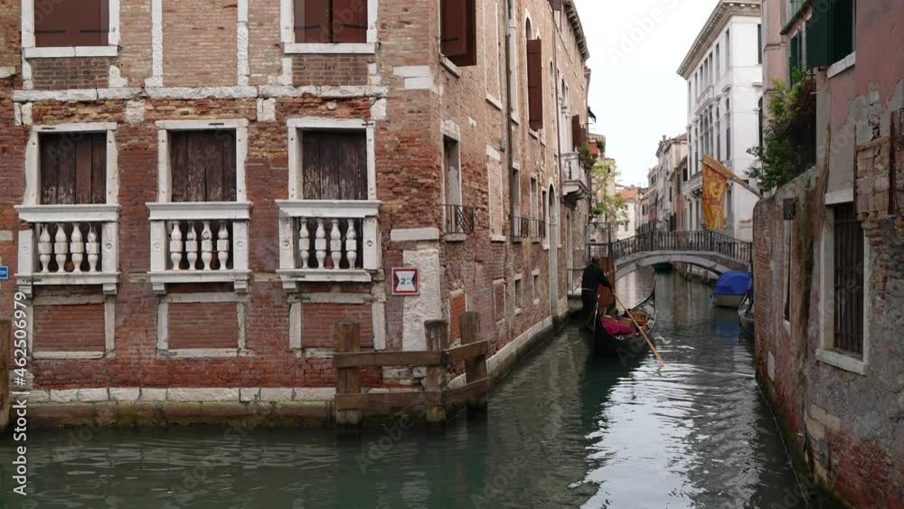 Venice, Italy - Historic buildings between the canals of the lagoon city Venice, Italy - Historic buildings between the canals of the lagoon city