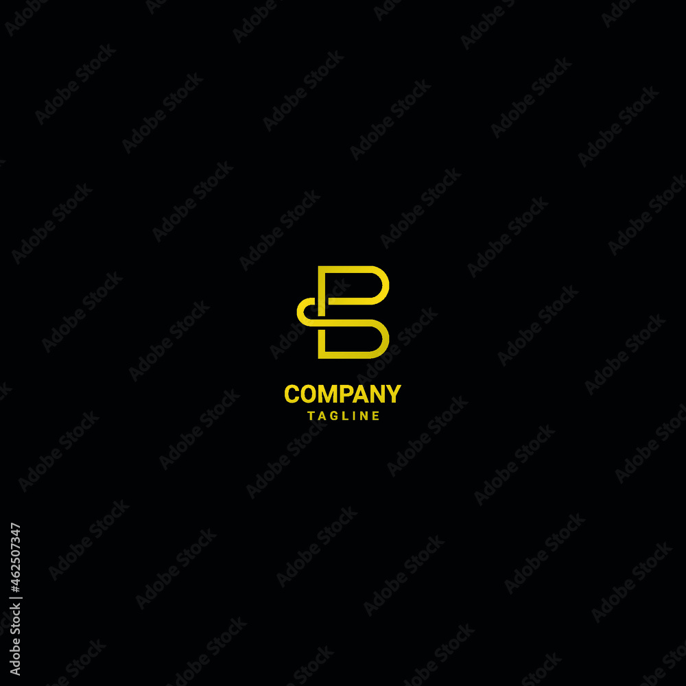 Logo B in the form of a monogram with gold color, has a luxurious and elegant meaning showing high class. Logo B in the form of a monogram with gold color, has a luxurious and elegant meaning showing high class.