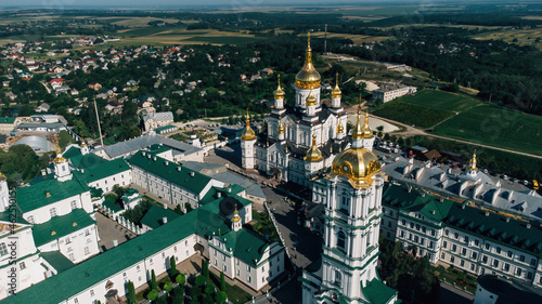 Aerial view - Holy Dormition Pochayiv Lavra, Pochayiv, Ukraine