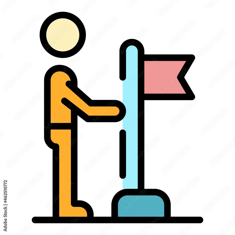 Acquisition manager icon. Outline acquisition manager vector icon color flat isolated Acquisition manager icon. Outline acquisition manager vector icon color flat isolated