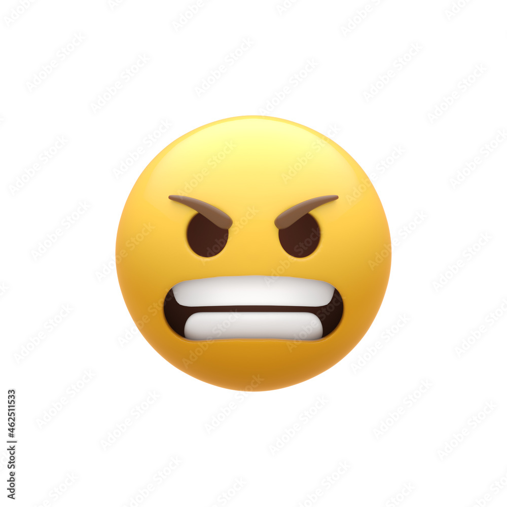 Fototapeta premium Aggressive Smiley Face